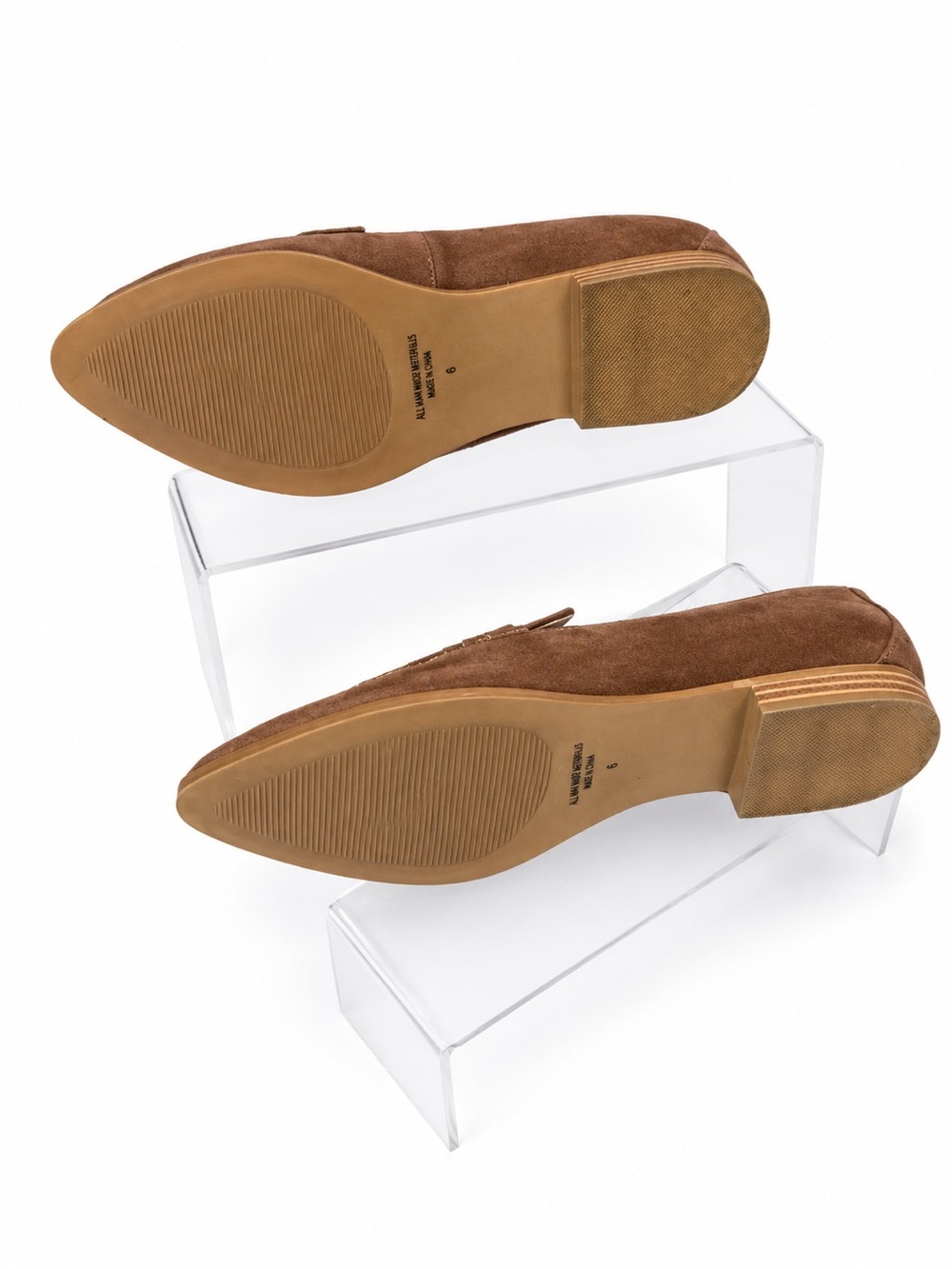 Dolce Vita Tan Suede Pointed Toe Loafers Flats - Picture 2 of 3